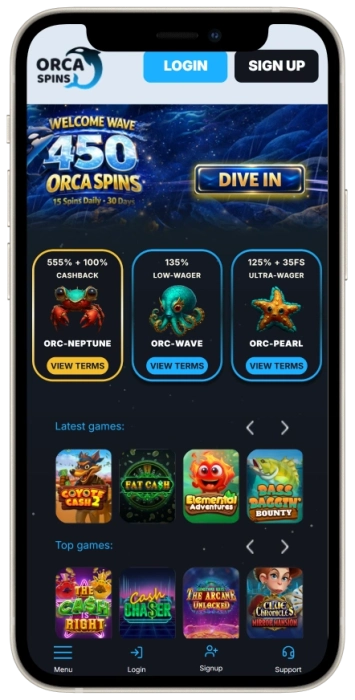 Orca Spins Mobile App